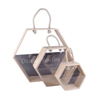 Wooden Hanging Hexagon