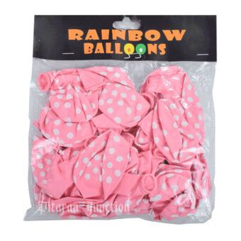 Printed pastel dotted balloons