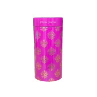 Tin Drum Box - Pink with Golden Print