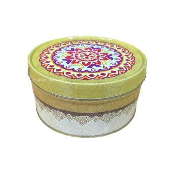 Tin Cookie box - Brown Yellow Combo