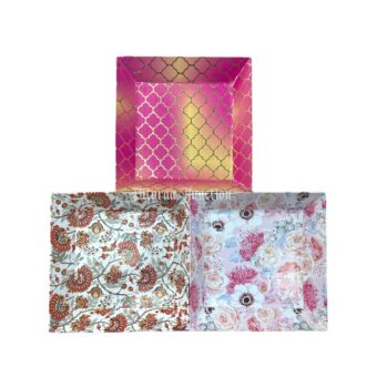Paper Tray - Floral - 10x10x2