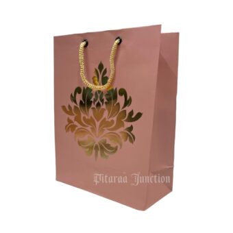 Paper bag with metallic design (purple)