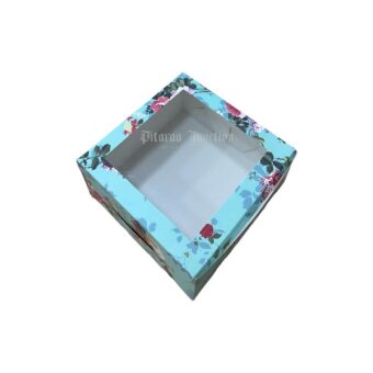 Floral Printed Window Cake Boxes