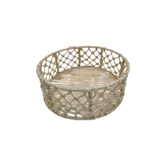 Metal Jute Round Tray